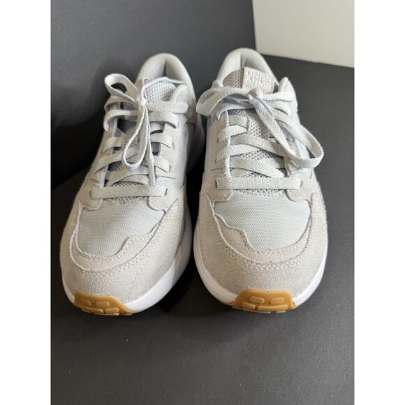 Under Armour Charged Assert 8 Luxe Women’s 7.5 Gray Suede Mesh Sneakers Gum Sole - Picture 3 of 7